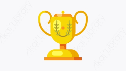 图片素材-001-奖杯trophy扁平卡通奖项和成就元素图标