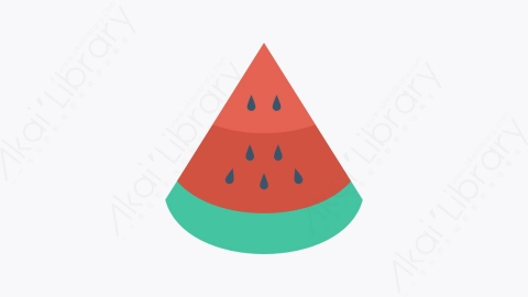 图片素材-001-西瓜-3watermelon扁平卡通水果和蔬菜的图标元素