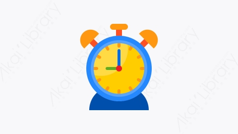 图片素材-002-闹钟alarm_clock扁平卡通时间时钟钟表元素图标