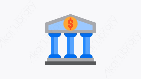 图片素材-002-银行bank扁平卡通财务和会计元素图标