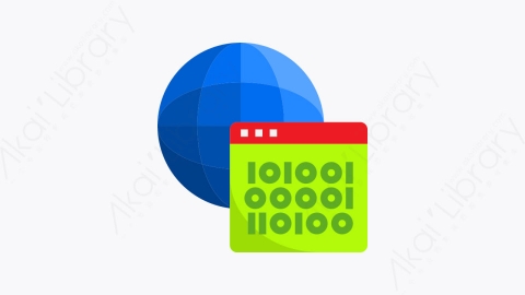 图片素材-002-二进制代码binary_code扁平卡通数据和网络管理元素图标