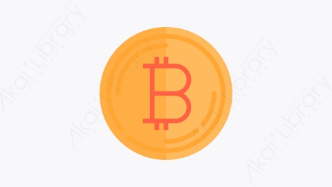 图片素材-002-比特币bitcoin扁平卡通金融财经比特币元素图标