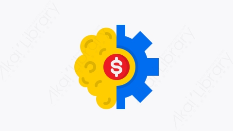 图片素材-002-大脑brain扁平卡通金融商务元素图标