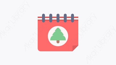 图片素材-002-日历calendar扁平卡通圣诞节元素图标