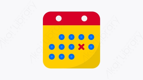图片素材-002-日历calendar扁平卡通体育运行元素图标