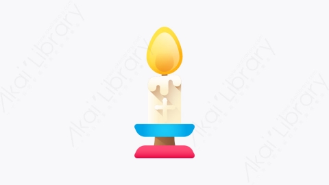 图片素材-002-蜡烛candle扁平卡通复活节元素图标