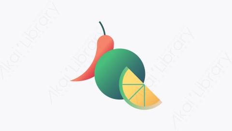 图片素材-002-辣椒chilli扁平卡通泰国食品图标
