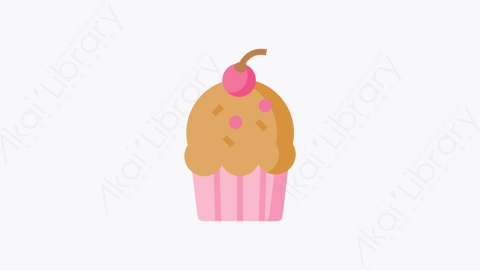 图片素材-002-杯形蛋糕cup_cake扁平卡通面包店元素图标