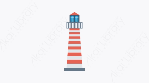 图片素材-002-灯塔-2lighthouse扁平卡通城市建筑图标元素