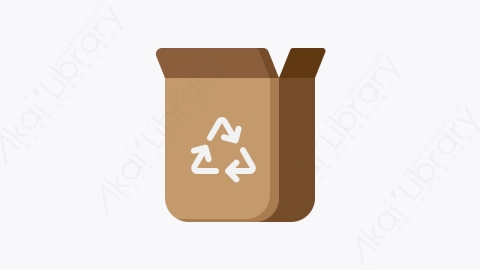图片素材-002-回收袋recycle_bag扁平卡通回收站元素图标