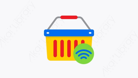 图片素材-002-购物篮shopping_basket扁平卡通物联网元素图标