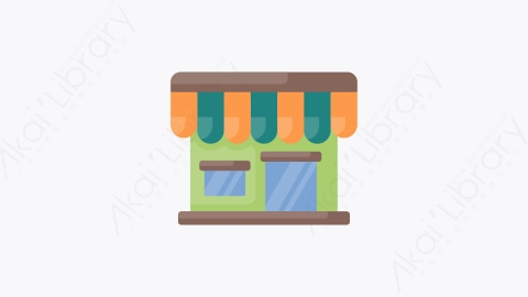 图片素材-002-商店store扁平卡通网络星期一元素图标