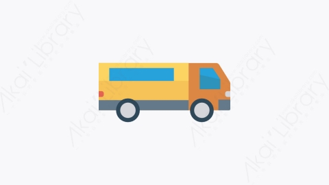 图片素材-002-卡车-18truck扁平卡通交通工具图标元素