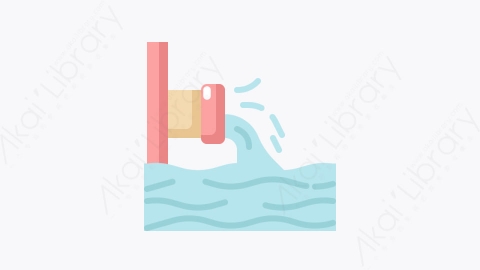 图片素材-002-水管water_pipe扁平卡通生态图标