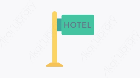 图片素材-0022-酒店hotel卡通扁平地图和导航元素图标