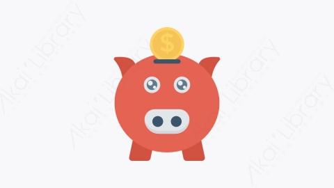 图片素材-0023-存钱罐piggybank卡通扁平商业和办公元素图标