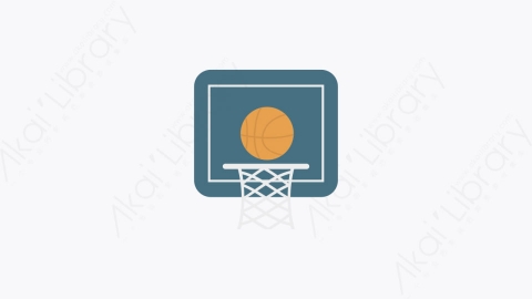 图片素材-0026-篮球basketball卡通扁平体育运动活动元素图标