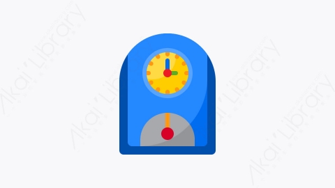图片素材-003-闹钟alarm_clock扁平卡通时间时钟钟表元素图标