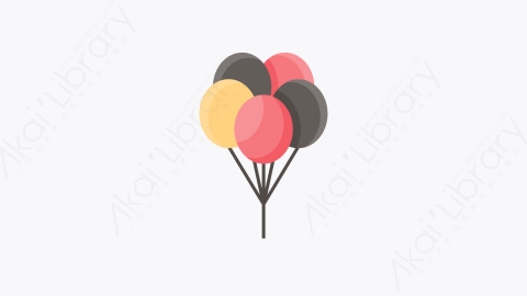 图片素材-003-气球balloons扁平卡通黑色星期五元素图标