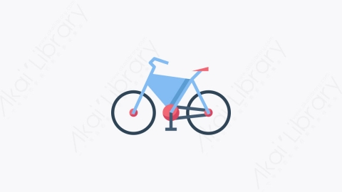 图片素材-003-自行车bicycle扁平卡通交通图标