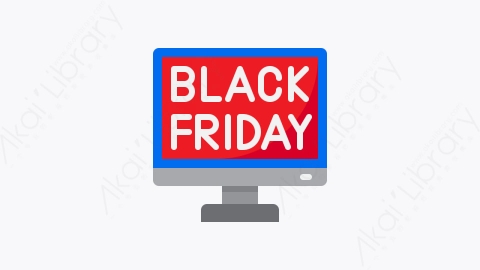 图片素材-003-黑色星期五black_friday扁平卡通黑色星期五元素图标