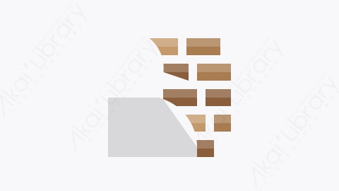 图片素材-003-砖墙brickwall扁平卡通施工元素图标