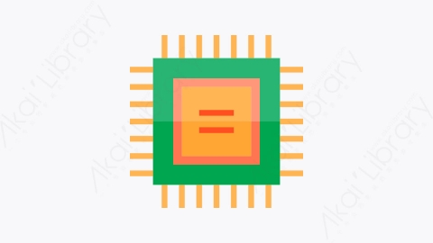 图片素材-003-中央处理器cpu扁平卡通技术元素图标