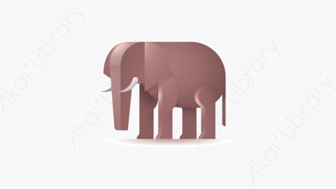 图片素材-003-大象elephant卡通动物元素图标