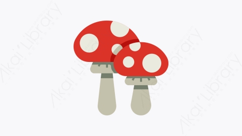 图片素材-003-蘑菇mushrooms扁平卡通秋天的元素图标