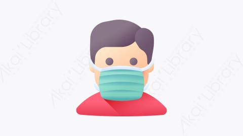 图片素材-003-病人patient扁平卡通冠状病毒元素图标