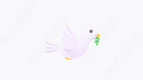 图片素材-003-鸽子pigeon扁平卡通和平日元素图标
