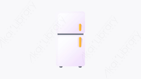 图片素材-003-冰箱refrigerator扁平卡通家具元素图标