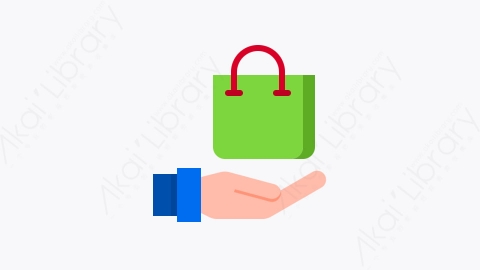 图片素材-003-购物袋shopping_bag扁平卡通快递运输交付元素图标