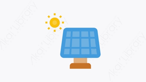 图片素材-003-太阳能电池板solar_panel扁平卡通生态元素图标