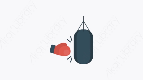 图片素材-0030-装箱boxing卡通扁平体育运动活动元素图标