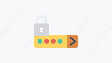 图片素材-0036-密码password卡通扁平生活日常安全元素图标