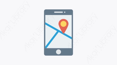图片素材-0037-智能手机smartphone卡通扁平地图和导航元素图标