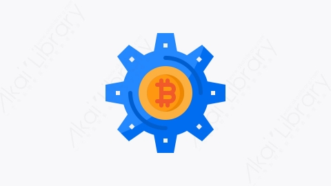 图片素材-004-比特币bitcoin扁平卡通加密货币元素图标