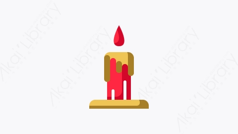 图片素材-004-蜡烛candle扁平卡通农历新年图标
