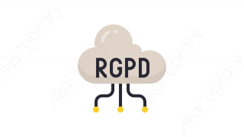 图片素材-004云_cloud科技通用数据保护GDPR RGPD道具元素图标