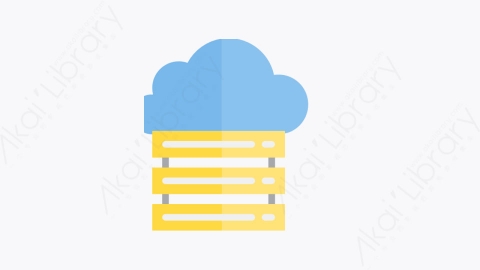 图片素材-004-云服务器-1cloudserver扁平卡通通信互联网元素图标