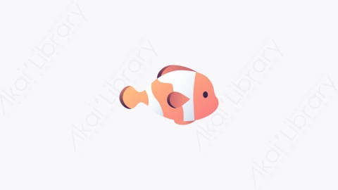 图片素材-004-小丑鱼clownfish扁平卡通潜水设备图标
