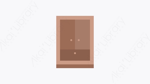 图片素材-004-橱柜cupboard扁平卡通家具图标
