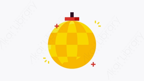 图片素材-004-迪斯科舞会disco_ball扁平卡通事件元素图标