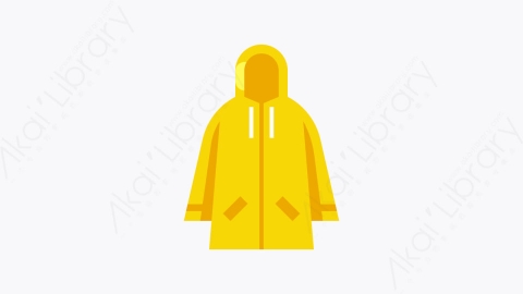 图片素材-004-雨衣raincoat扁平卡通秋天的元素图标