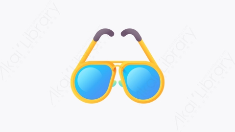 图片素材-004-太阳镜sunglasses扁平卡通Instagram故事旅行元素图标