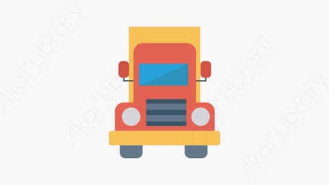图片素材-004-卡车-17truck扁平卡通交通工具图标元素
