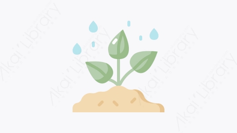 图片素材-004-给植物浇水watering_plants扁平卡通生态图标
