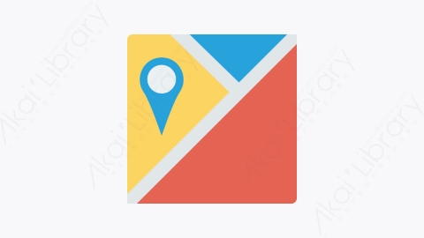 图片素材-0047-地图-7pin卡通扁平地图和导航元素图标