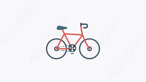 图片素材-0048-自行车bike卡通扁平体育运动活动元素图标